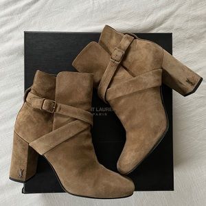 YSL Suede Lou Lou Booties - 36